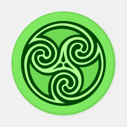 Celtic Triskele Ornament Lime  Emerald Green   Coaster Set