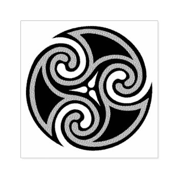 Celtic Triskele Ornament Rubber Stamp by Floridity at Zazzle