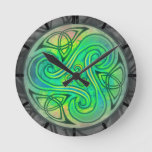 Celtic Triskele Round Clock