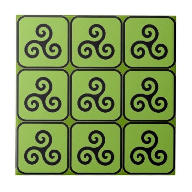 Celtic Triskele Tiled Coasters (Front)