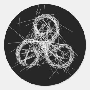 Celtic triskele - Triple spiral symbol. Classic Round Sticker