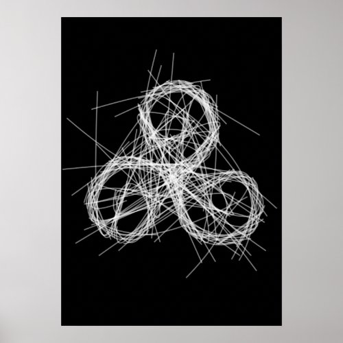 Celtic triskele _ Triple spiral symbol Poster