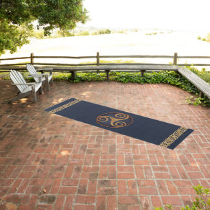 Celtic Triskelion (Blue) Custom Outdoor Rug