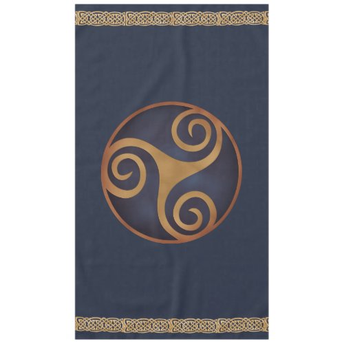 Celtic Triskelion Blue Custom Tablecloth
