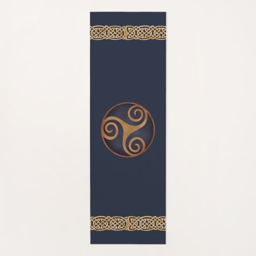 Celtic Triskelion Blue Custom Yoga Mat