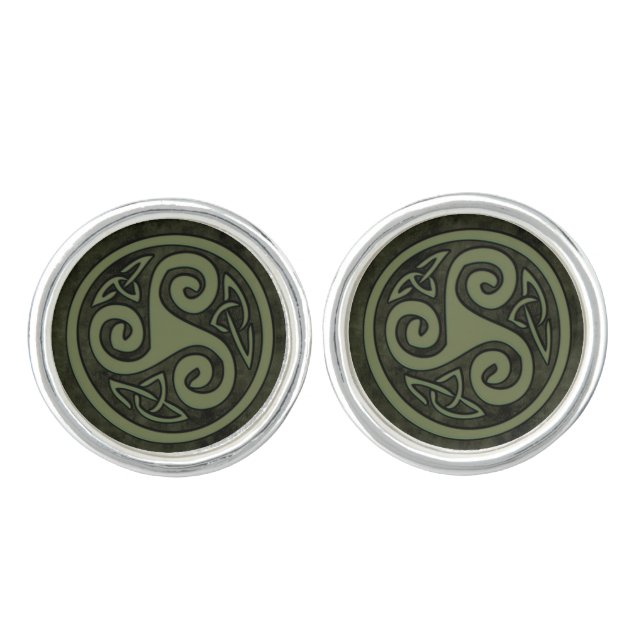 Celtic Triskelion Cufflinks (Front)