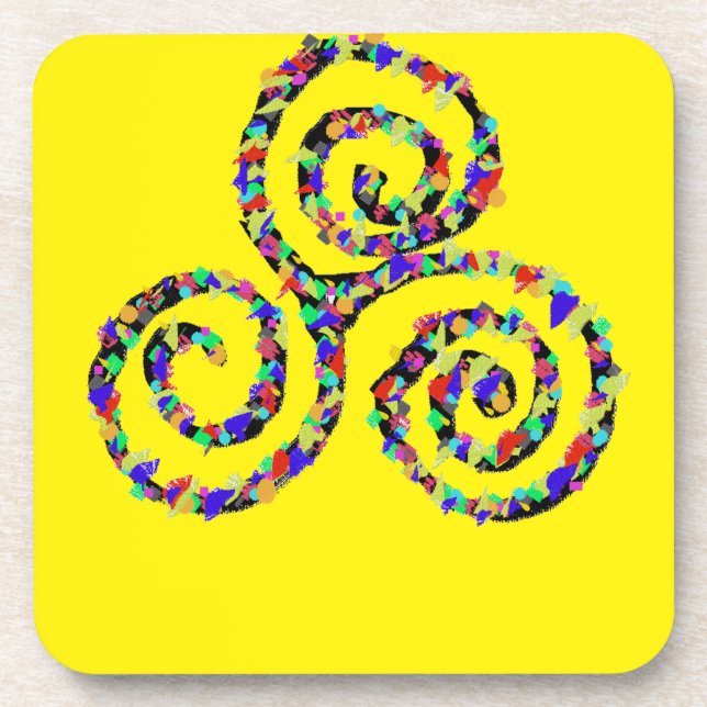 Celtic Triskelion Strength Beverage Coaster (Front)
