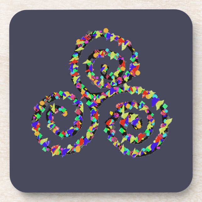 Celtic Triskelion Strength Beverage Coaster (Front)