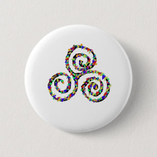 Celtic Triskelion Strength Button