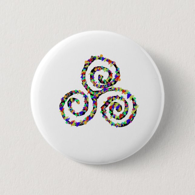Celtic Triskelion Strength Button (Front)