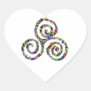 Celtic Triskelion Strength Heart Sticker