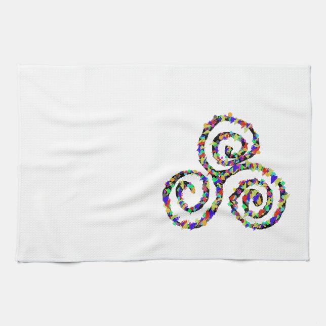 Celtic Triskelion Strength Kitchen Towel (Horizontal)
