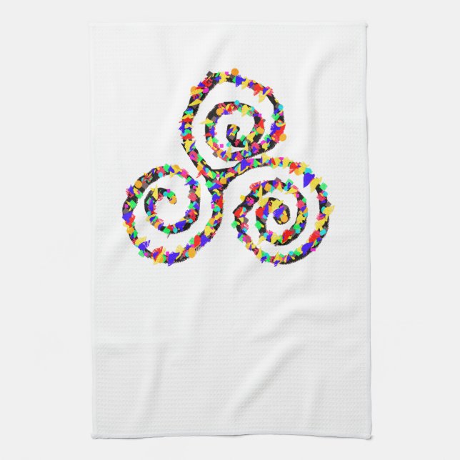 Celtic Triskelion Strength Kitchen Towel (Vertical)
