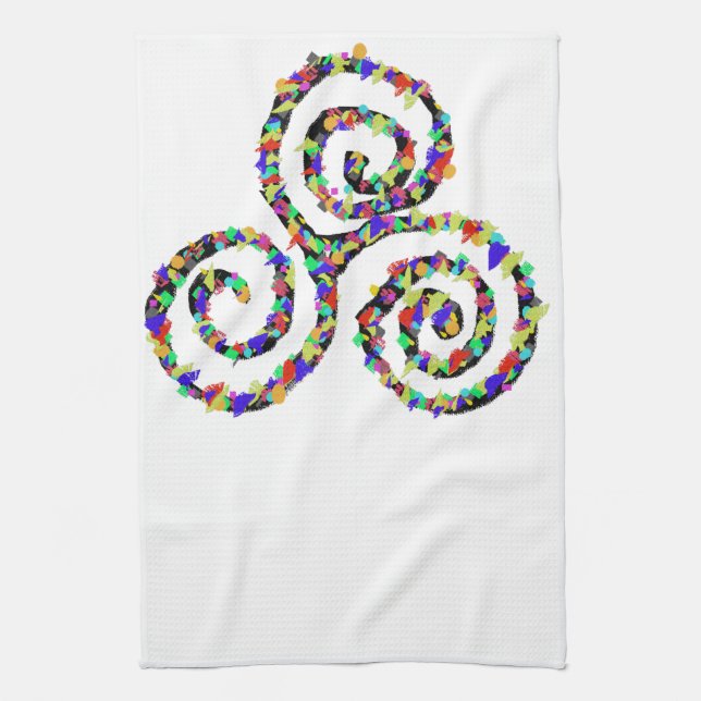 Celtic Triskelion Strength Kitchen Towel (Vertical)