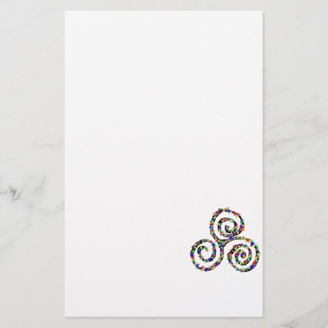 Celtic Triskelion Strength Stationery (Front)