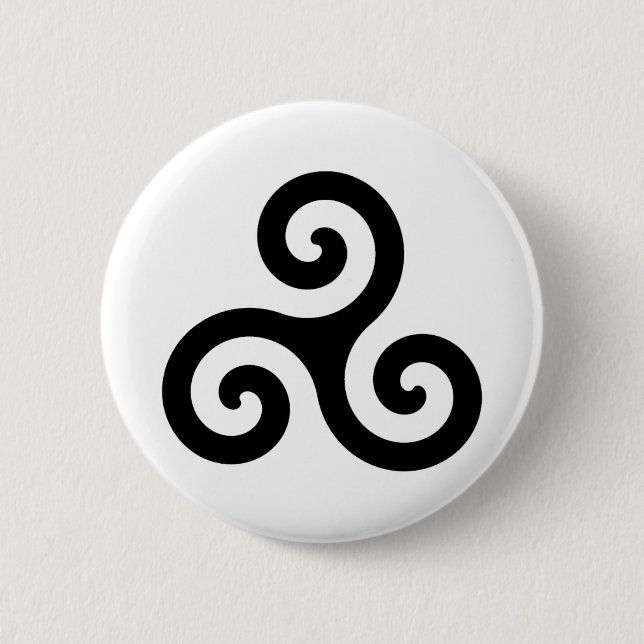 Celtic Triskelion Symbol Pinback Button (Front)