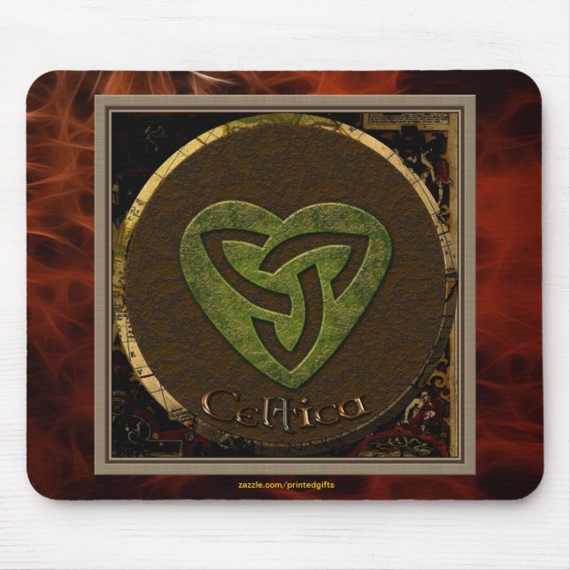 Celtic Triskellion-styled Irish-lover's Mousemat Mouse Pad (Front)