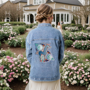 Celtic unicorn denim jacket