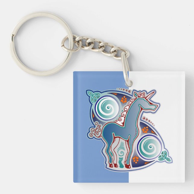 Celtic unicorn keychain (Front)