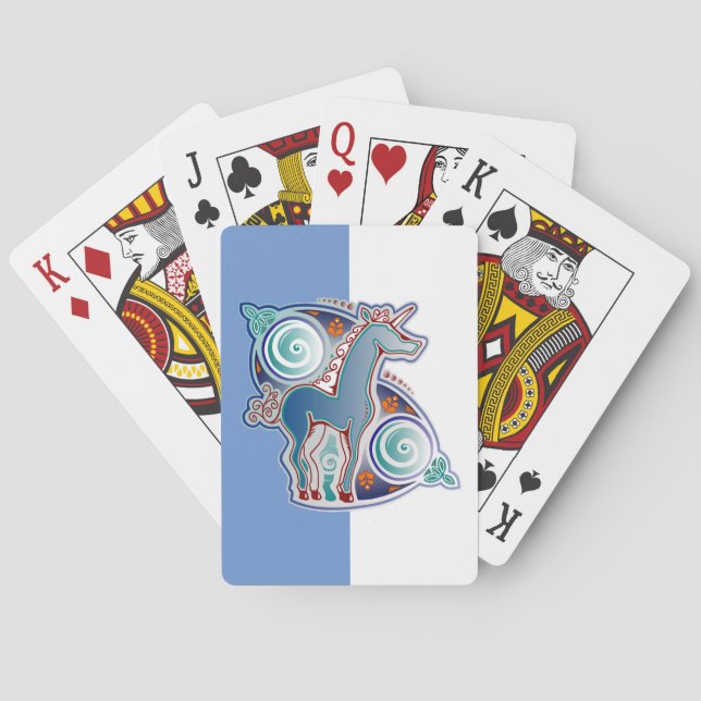 Celtic Unicorn Poker Cards (Back)