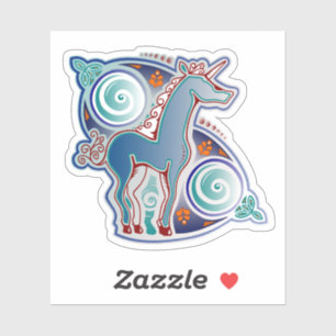 Celtic unicorn sticker