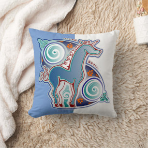 Celtic unicorn throw pillow