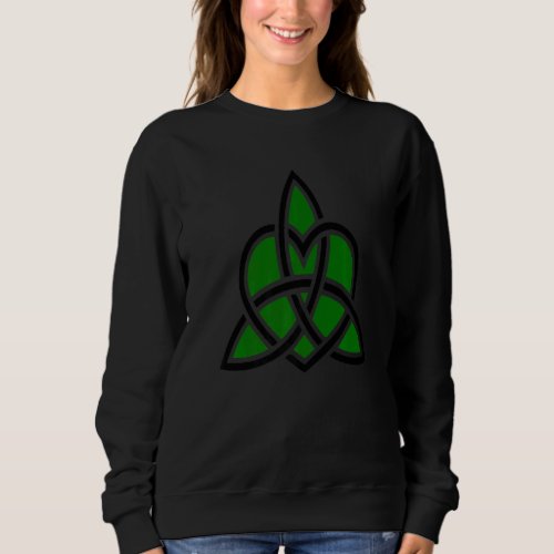 Celtic Valknut Trinity Knot With Interwoven Heart Sweatshirt