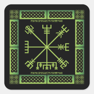 Celtic Vegvisir Stickers (Square)