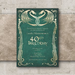 Celtic Viking Dragon 40th Birthday Invitation<br><div class="desc">The wedding invite for the high-elf or viking at heart. The coordinating pieces of this elves dragon wedding invitation suite feature dragons and art nouveau details with Celtic text on a parchment background. Perfect for your rpg gamer, viking, or medieval wedding or other occasion. Order your printed invitations and party...</div>