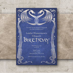 Celtic Viking Dragon Birthday Invitation