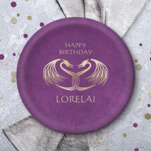 Celtic Viking Dragon Birthday Paper Plates