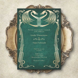 Celtic Viking Dragon Wedding Invitation