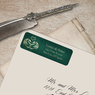 Celtic Viking Dragon Wedding Label