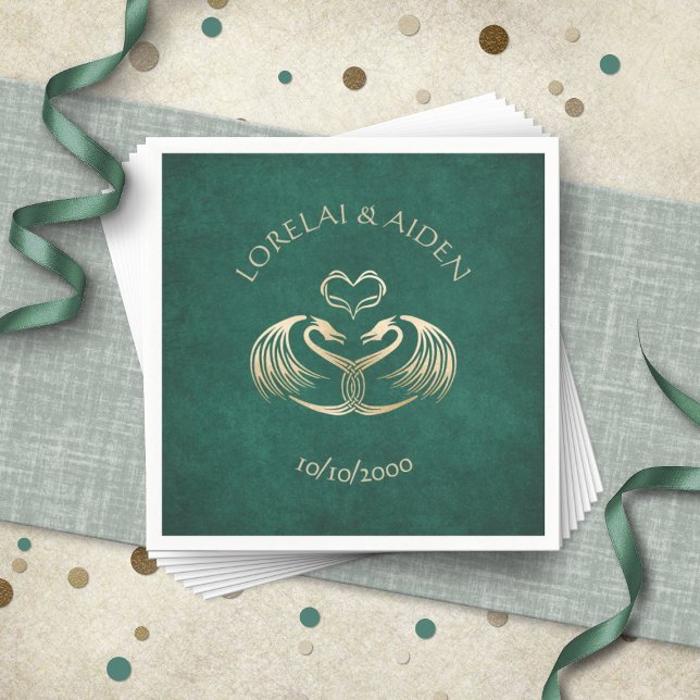 Celtic Viking Dragon Wedding Napkins (Creator Uploaded)