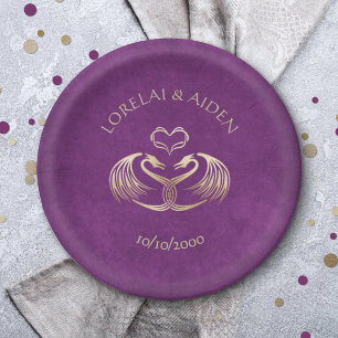 Celtic Viking Dragon Wedding Paper Plates