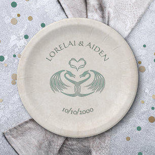 Celtic Viking Dragon Wedding Paper Plates