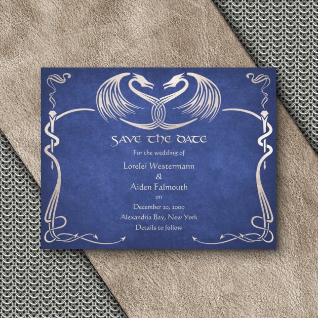 Celtic Viking Dragon Wedding Save The Date (Creator Uploaded)