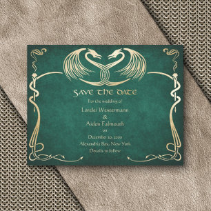 Celtic Viking Dragon Wedding Save The Date