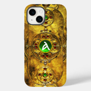 CELTIC WARRIOR SHIELD EMERALD RUBY GEM  MONOGRAM Case-Mate iPhone 14 CASE