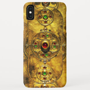 CELTIC WARRIOR SHIELD EMERALD RUBY GEM STONES iPhone XS MAX CASE