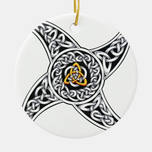celtic-warriors symbol ceramic ornament (Front)