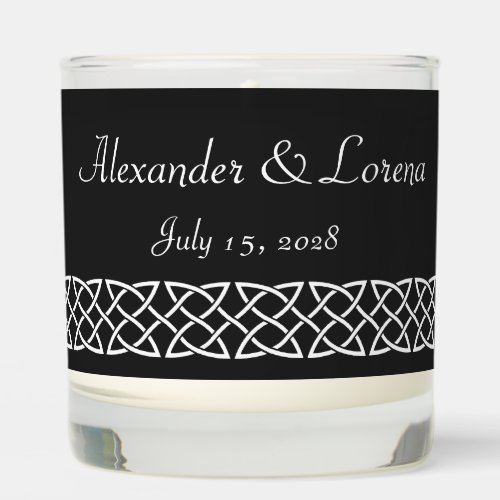 Celtic Weave Hearts in Black Scented Candle
