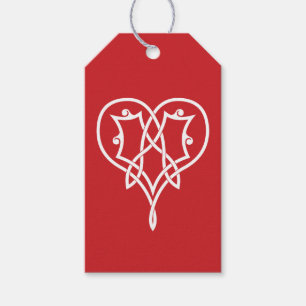 Celtic Weave Hearts in Cherry Gift Tag