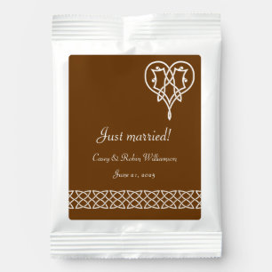 Celtic Weave Hearts in Chocolate Drink Mix Favor