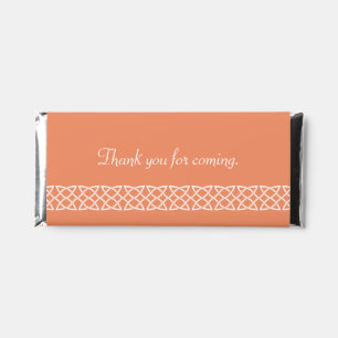 Celtic Weave Hearts in Coral Hershey Bar Favors