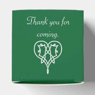 Celtic Weave Hearts in Green Favor Box