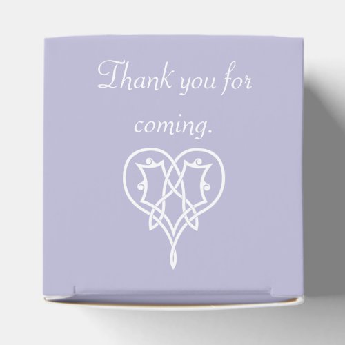 Celtic Weave Hearts in Lavender Favor Box