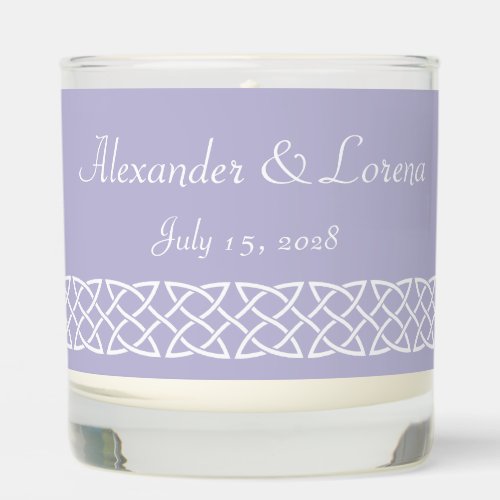 Celtic Weave Hearts in Lavender Scented Candle