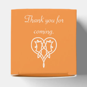 Celtic Weave Hearts in Orange Favor Box