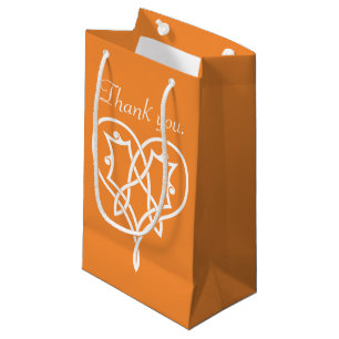 Celtic Weave Hearts in Orange Gift Bag